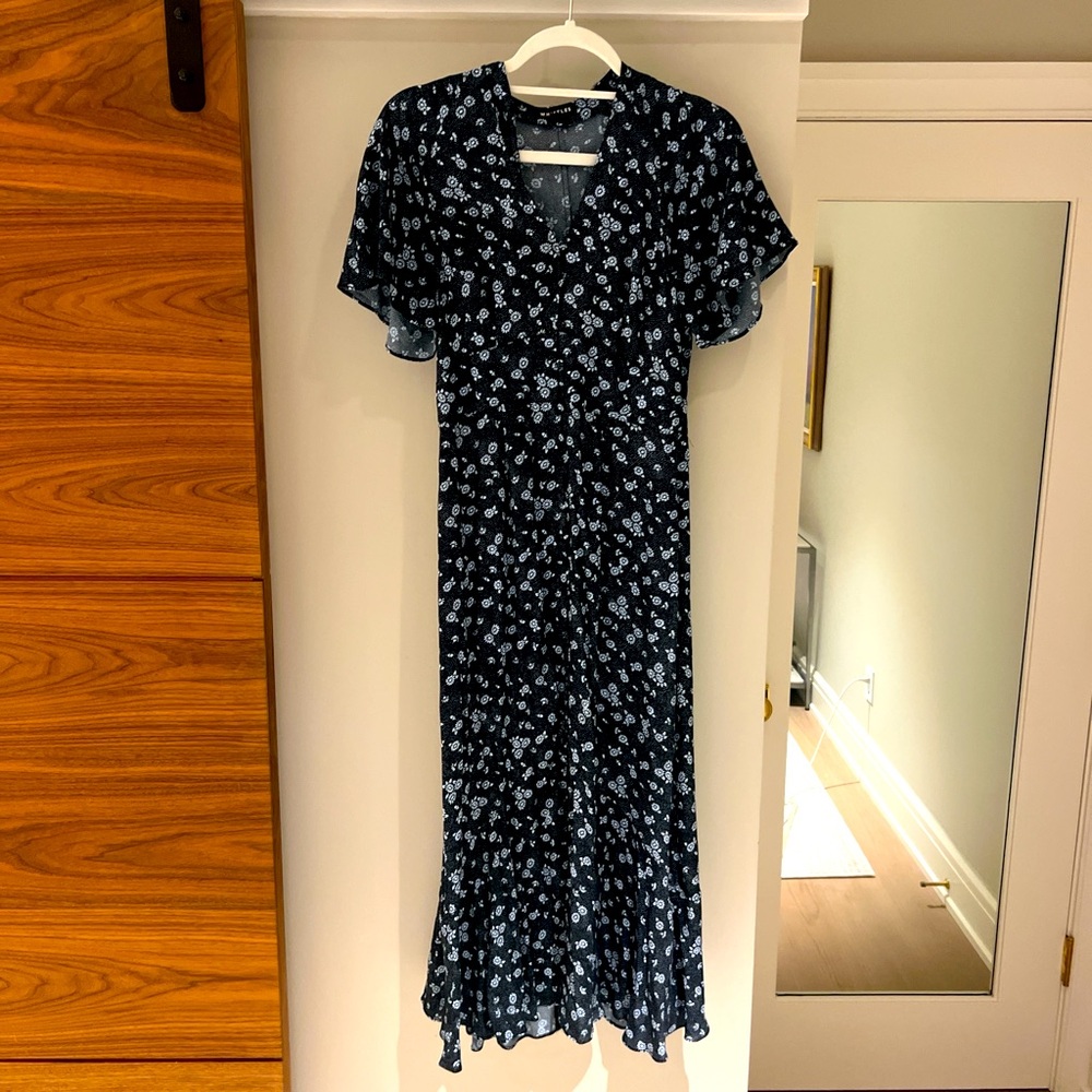 Floral midi dress, barely worn!